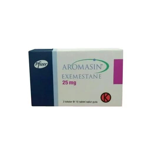 Aromasin — 1 box isi 3 blister × 10 tablet salut selaput (30 tablet)