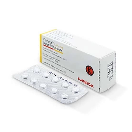 CONCOR 1.25 MG BOX 50 TABLET — 1 box isi 5 blister x 10 tablet (50 tablet)
