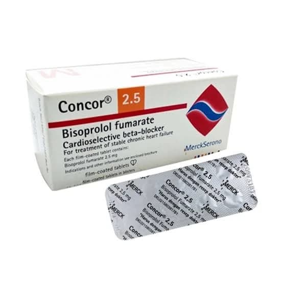 CONCOR 2.5 MG BOX 100 TABLET — 1 box isi 10 blister x 10 tablet (100 tablet)
