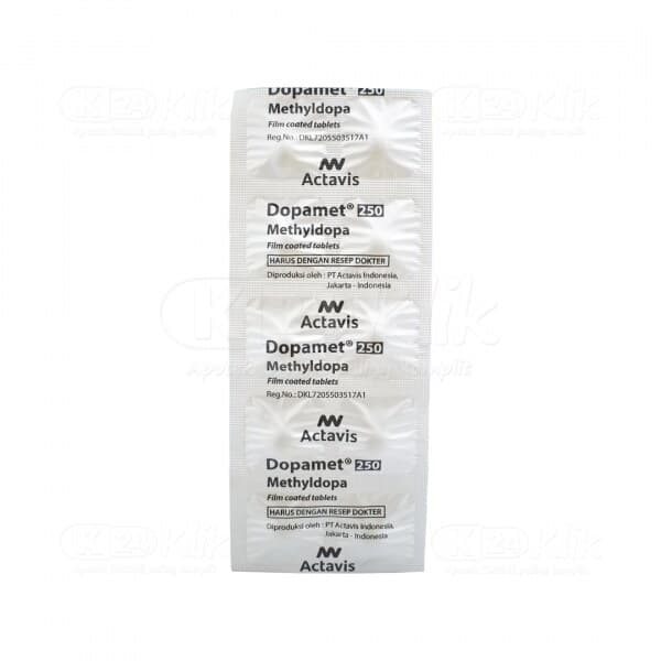 Dopamet — 1 box isi 10 strip × 10 tablet (100 tablet)