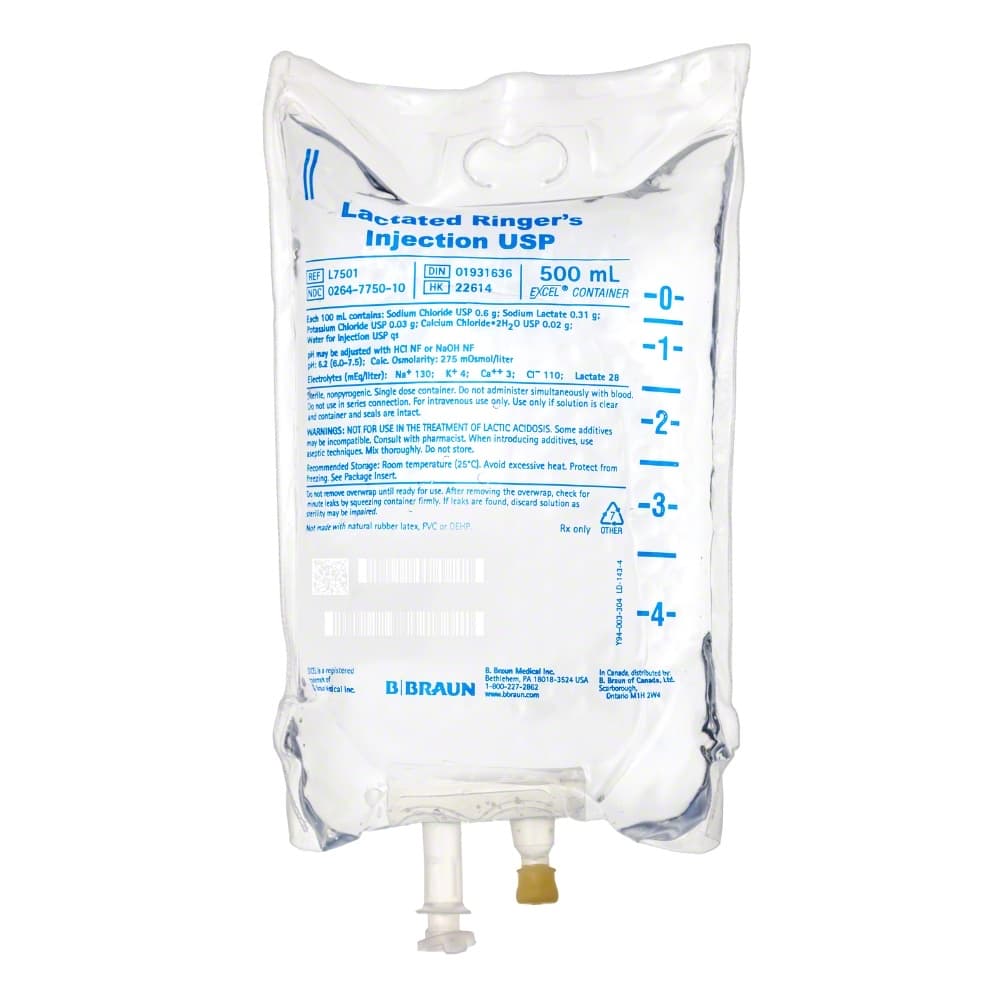 RINGER LACTATE 500ML — 1 botol infus 500 mL