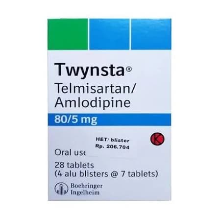 TWYNSTA 80/5 MG BOX 28 TABLET — 1 box isi 4 blister x 7 tablet (28 tablet)